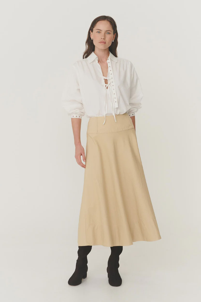 Anouk Midi Skirt - Khaki