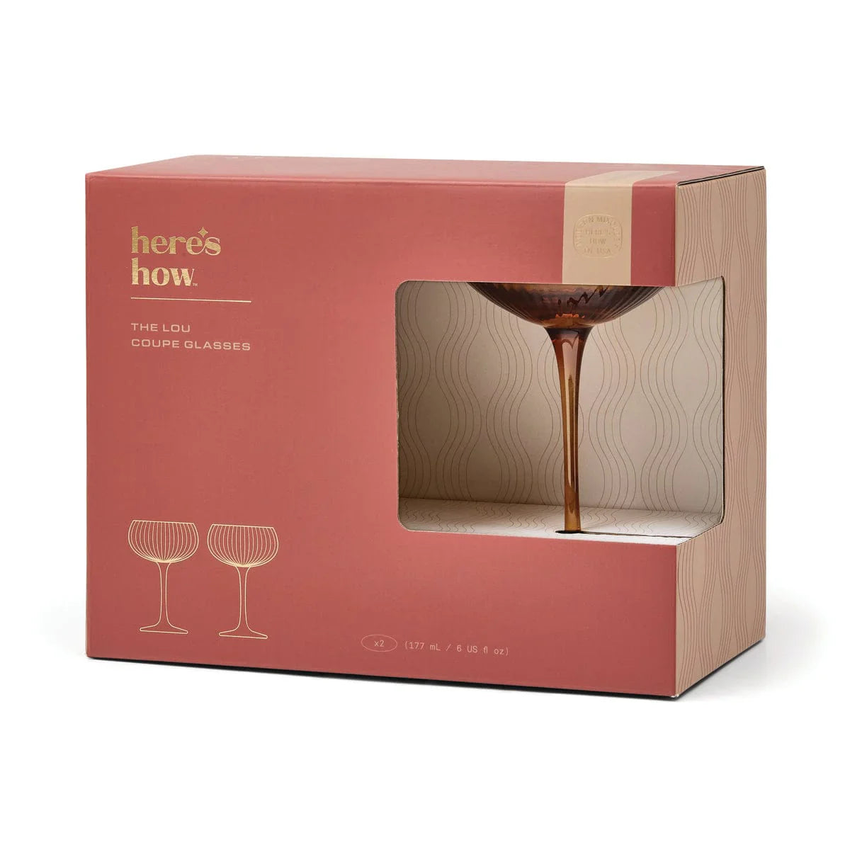 THE LOU COUPE GLASS - AMBER