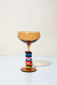 THE LOU COUPE GLASS - AMBER