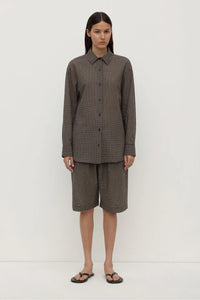 Harriet Check Long Sleeve Shirt - Brown/Black