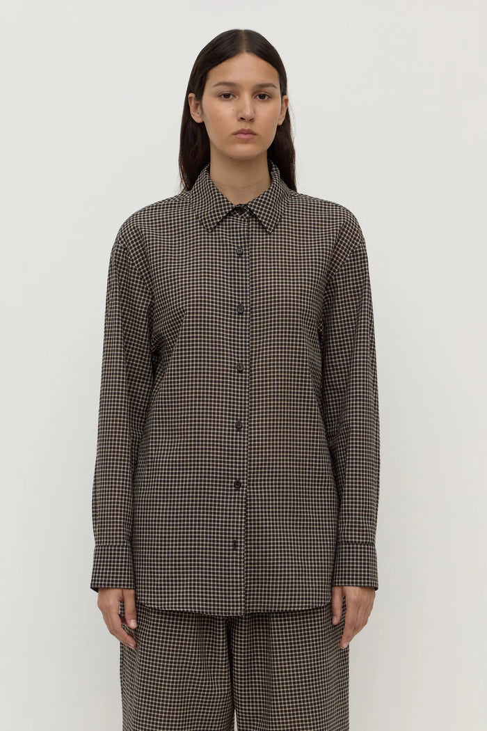 Harriet Check Long Sleeve Shirt - Brown/Black
