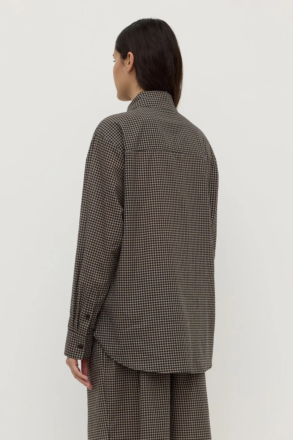 Harriet Check Long Sleeve Shirt - Brown/Black