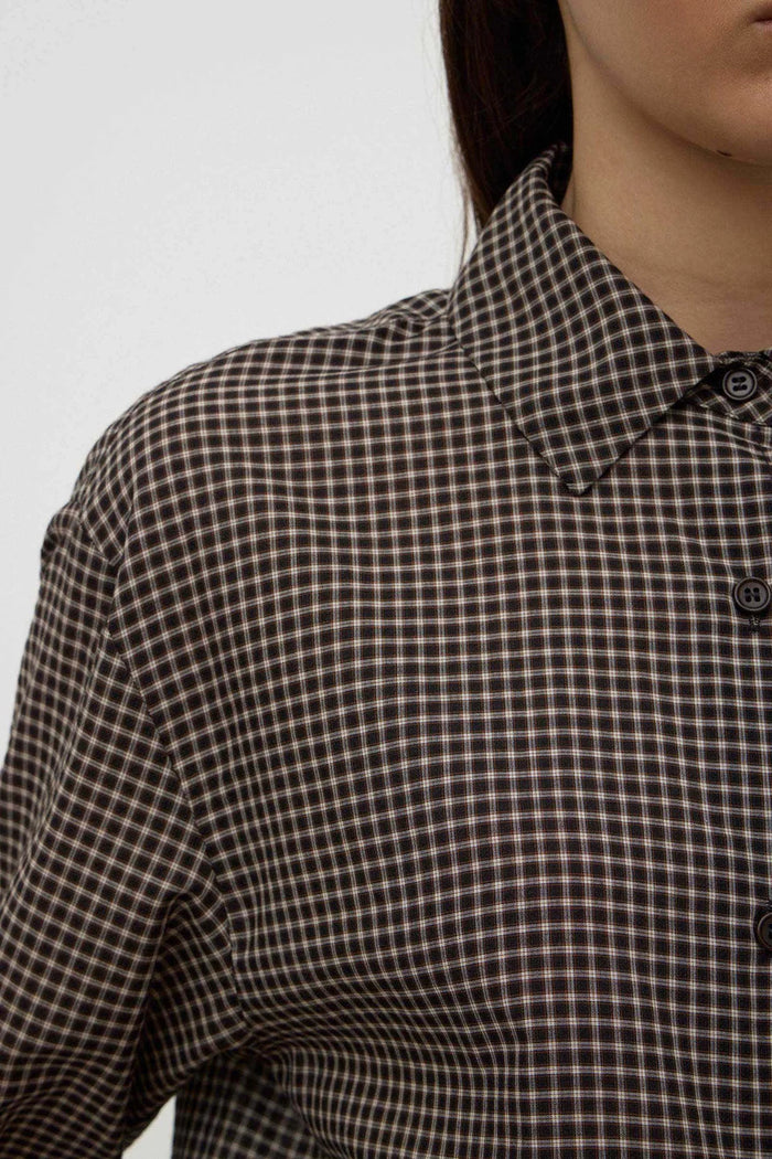 Harriet Check Long Sleeve Shirt - Brown/Black