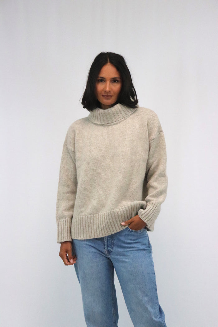 Henri Roll Neck Wheat