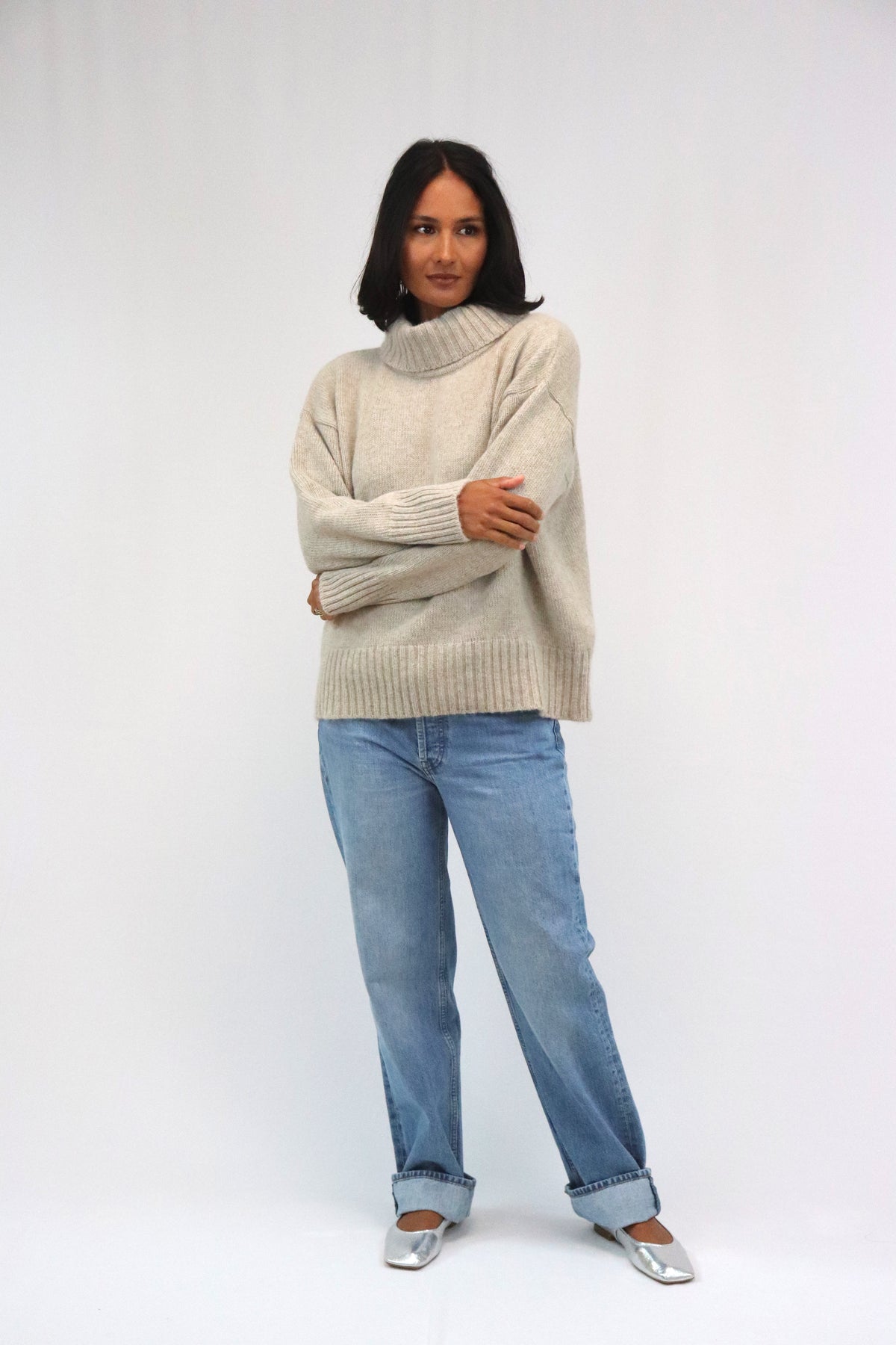 Henri Roll Neck Wheat