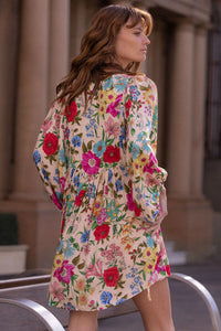 Valley of the Dolls Boho Mini Dress - Opal