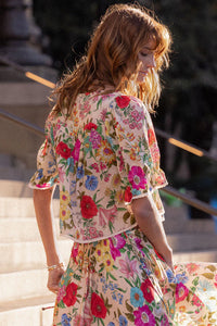 Valley of the Dolls Short Sleeve Blouse - Opal