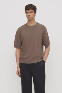 Hugh Knit Tee Dark Sand