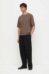 Hugh Knit Tee Dark Sand