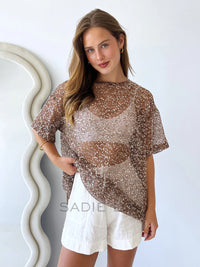 Sequins Knit Oversized Tee