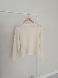 CROPPED PULLOVER | CREAM