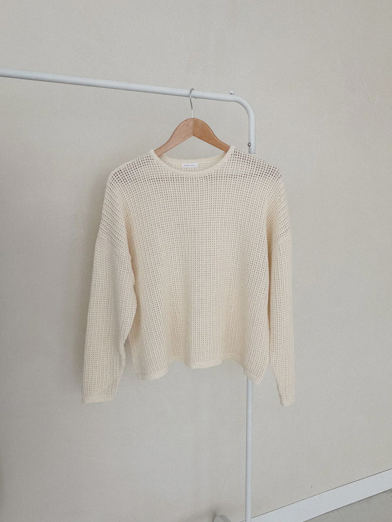 CROPPED PULLOVER | CREAM