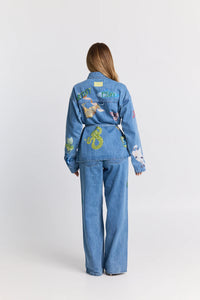 Tattoo Denim Shacket
