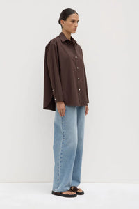Marigold Poplin Long Sleeve Shirt - Ganache