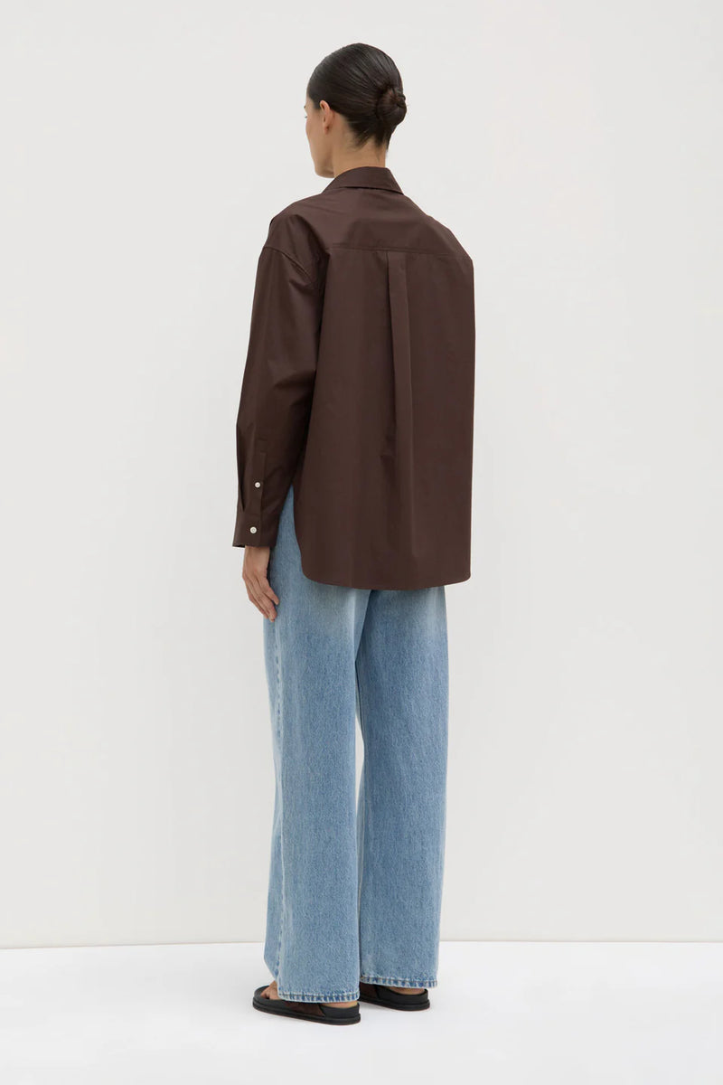 Marigold Poplin Long Sleeve Shirt - Ganache
