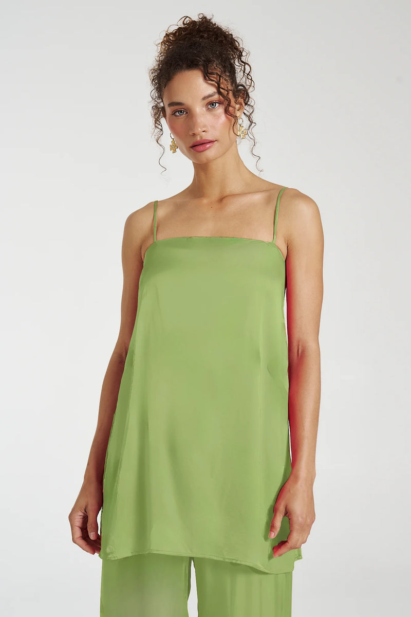 ELASTIC WAIST PANTS - Moss
