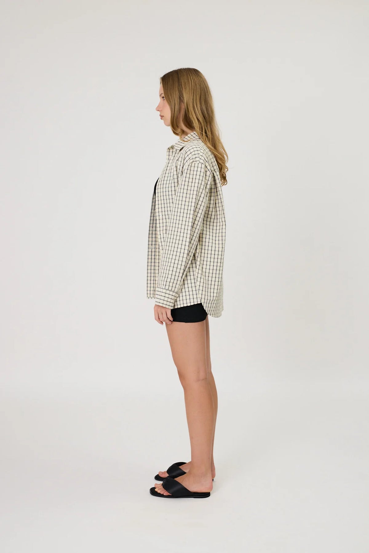 SERA SHIRT - IVORY CHECK