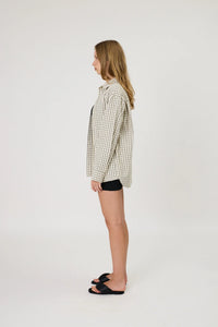 SERA SHIRT - IVORY CHECK