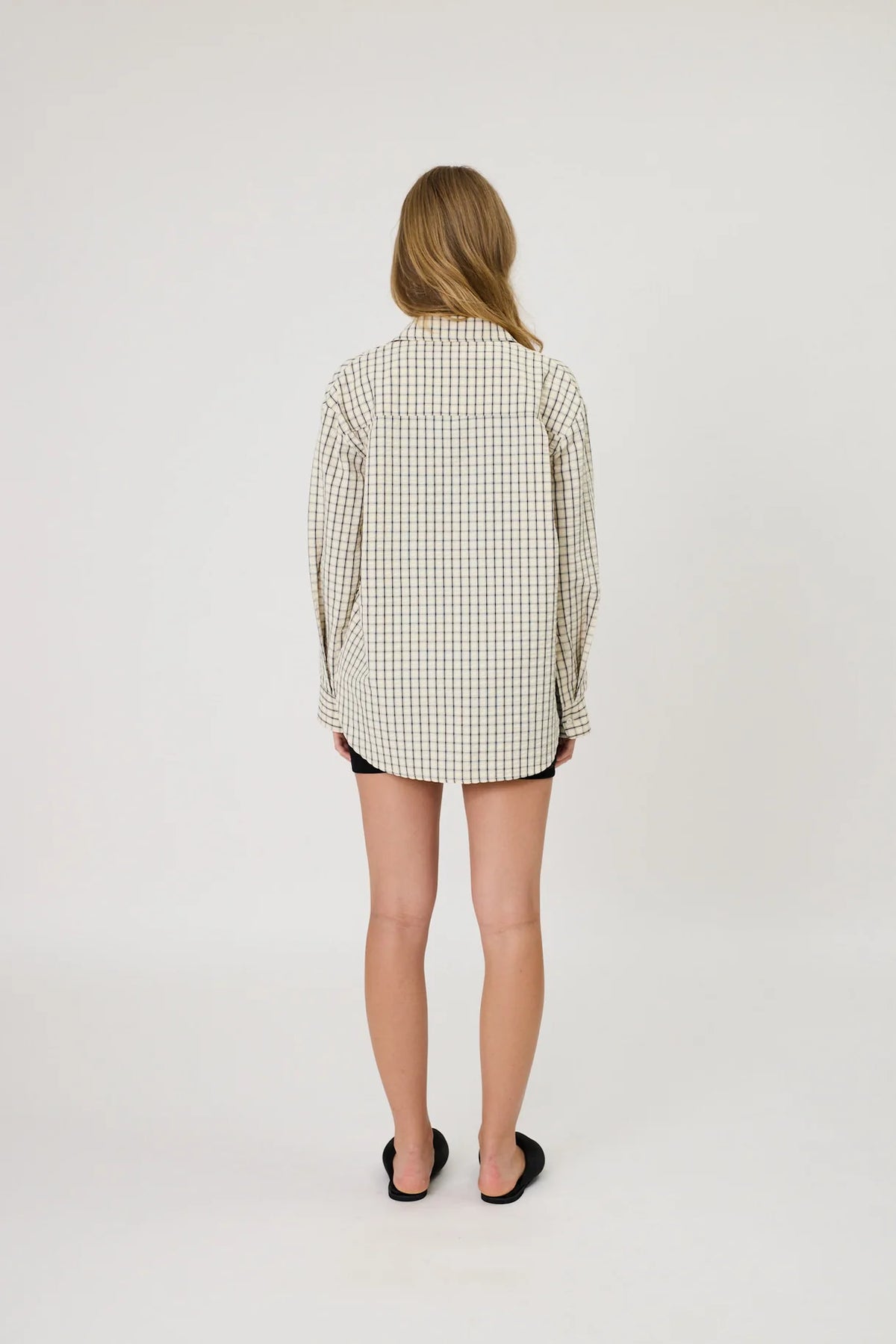 SERA SHIRT - IVORY CHECK