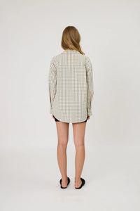 SERA SHIRT - IVORY CHECK