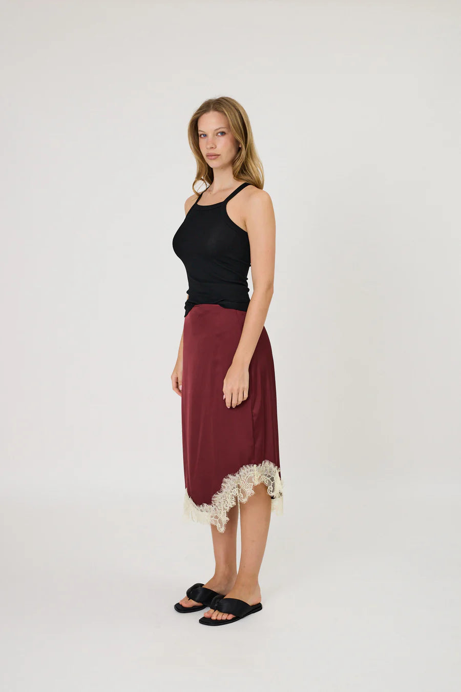 LARA SKIRT - POMEGRANATE