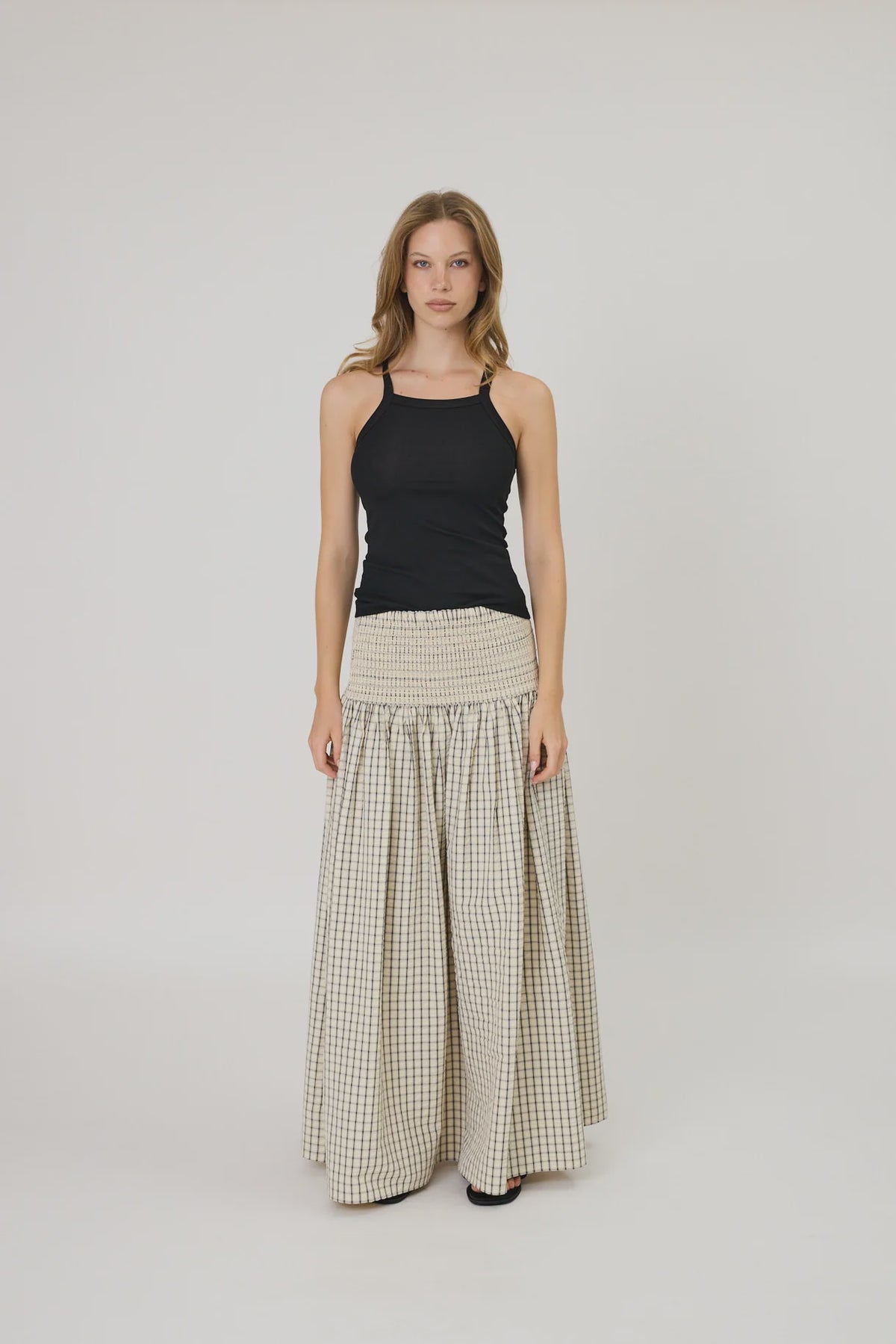 Lainey Skirt Ivory Check