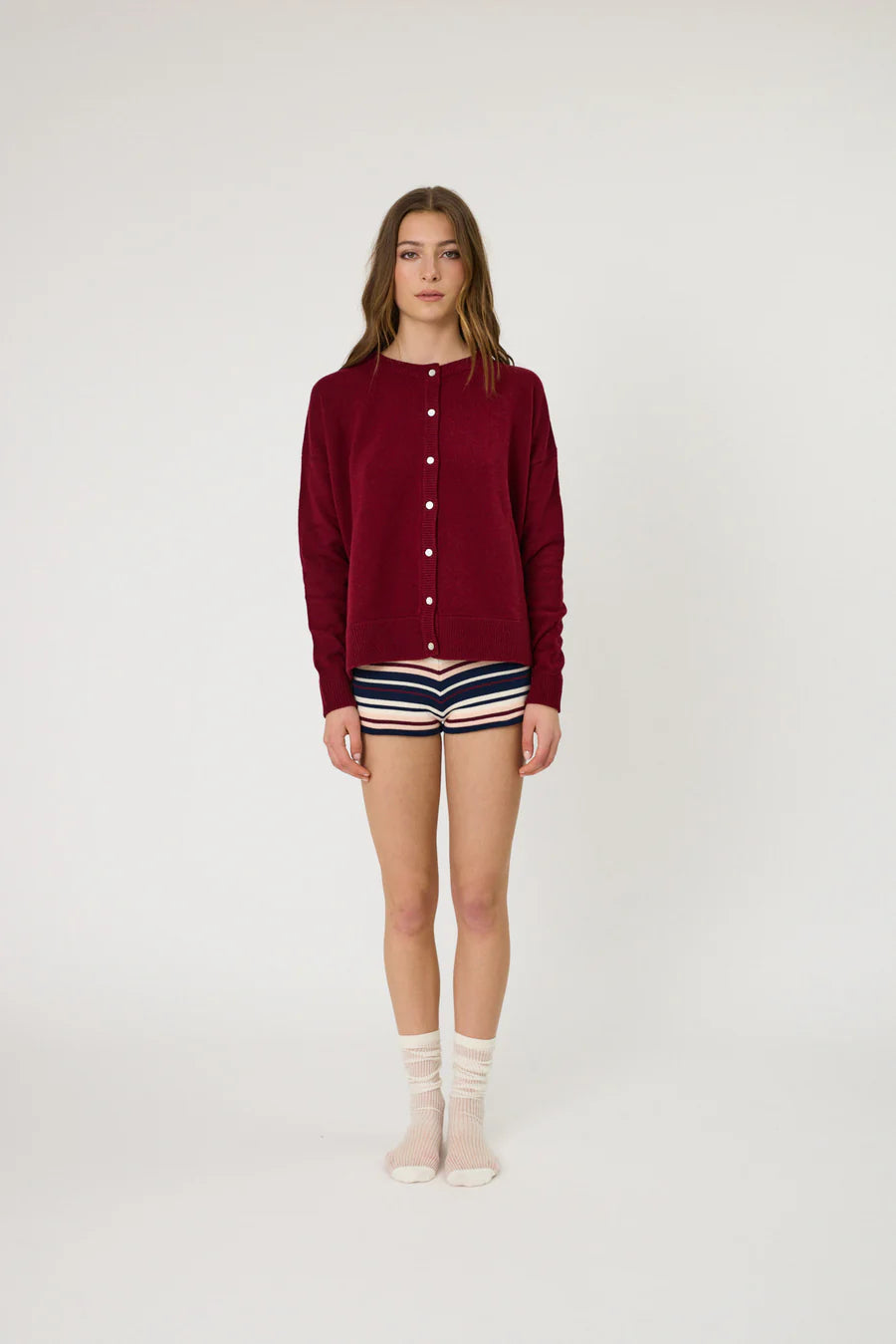 TALI CARDIGAN - POMEGRANATE