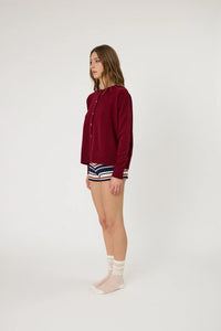 TALI CARDIGAN - POMEGRANATE