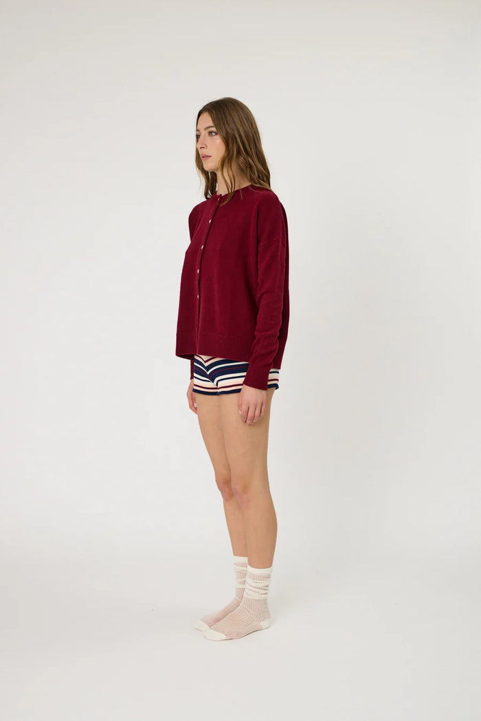 TALI CARDIGAN - POMEGRANATE