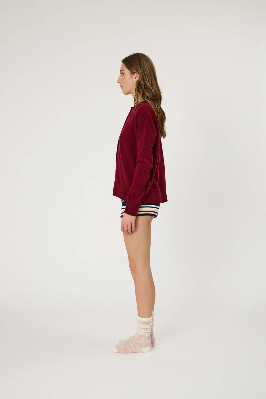 TALI CARDIGAN - POMEGRANATE