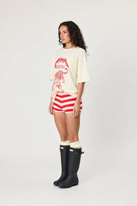 LEOPARD TEE - IVORY