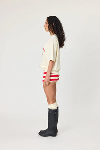 LEOPARD TEE - IVORY
