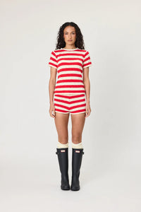 IVY TEE - CHILLI STRIPE