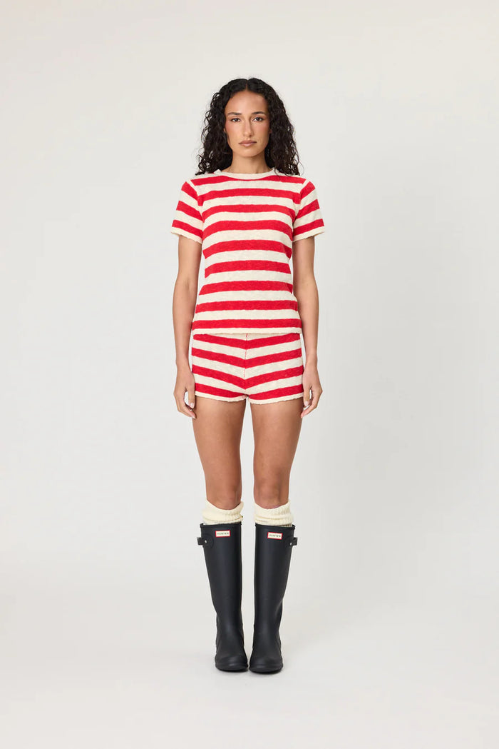IVY TEE - CHILLI STRIPE