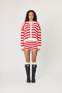 IVY CARDIGAN - CHILLI STRIPE