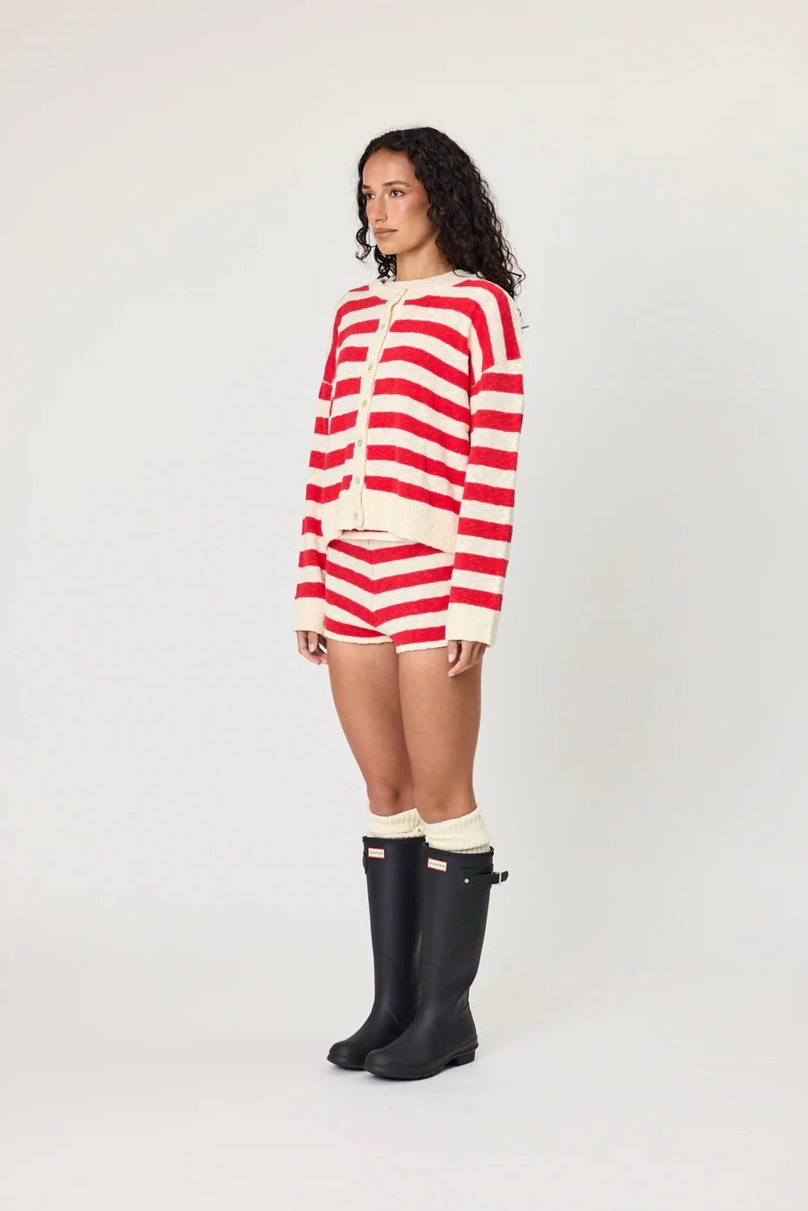 IVY CARDIGAN - CHILLI STRIPE