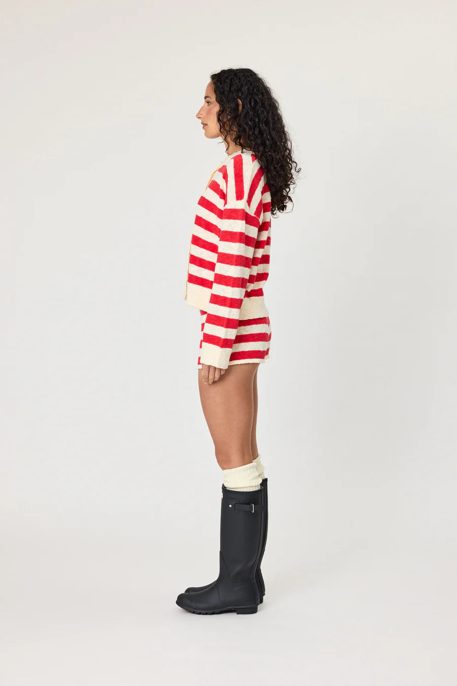 IVY CARDIGAN - CHILLI STRIPE