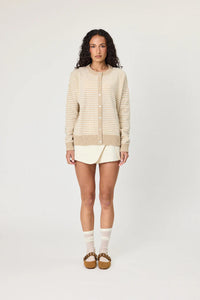 TALI CARDIGAN - LATTE STRIPE