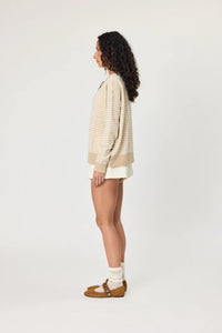 TALI CARDIGAN - LATTE STRIPE