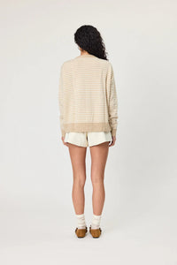 TALI CARDIGAN - LATTE STRIPE