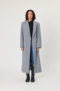 PORTER COAT - GREY STRIPE