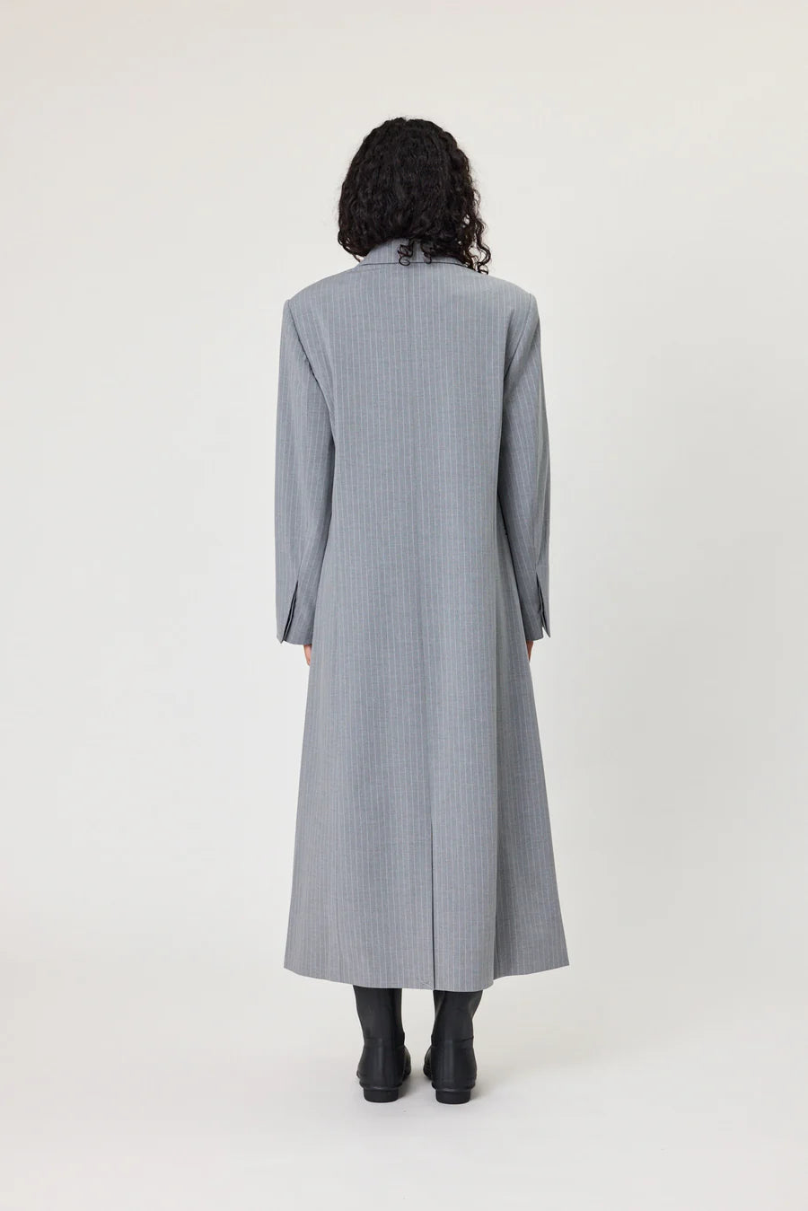 PORTER COAT - GREY STRIPE