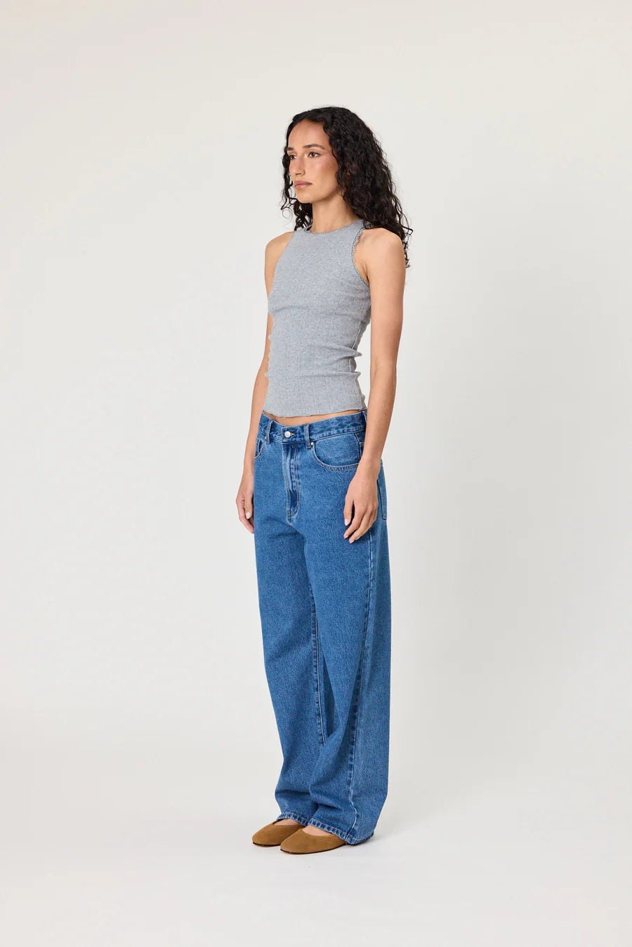 POPPY TANK - GREY MARLE