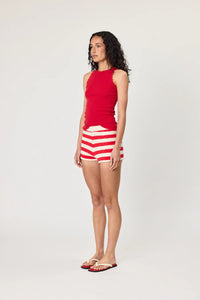 IVY SHORTS - CHILLI STRIPE
