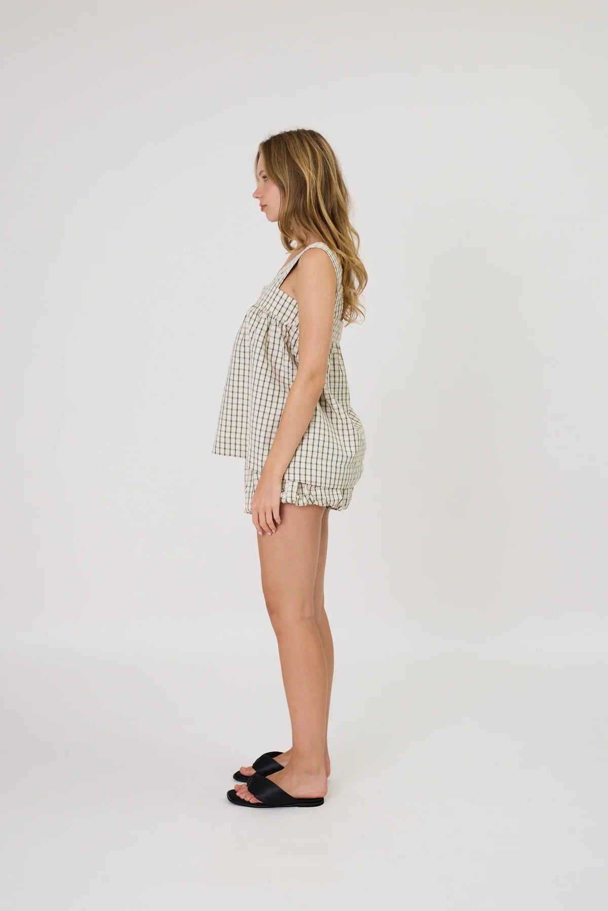 LAINEY TOP - IVORY CHECK