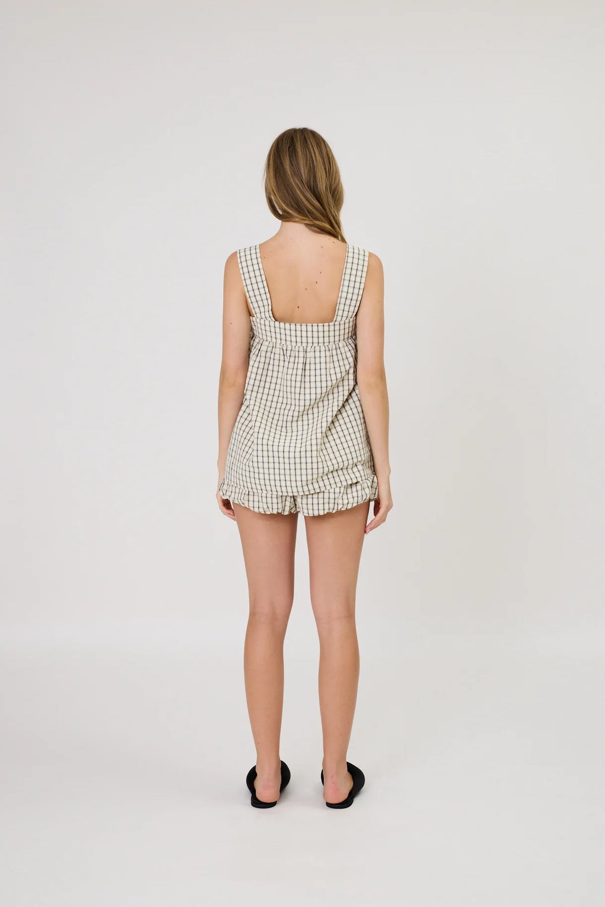 LAINEY TOP - IVORY CHECK
