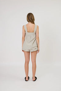 LAINEY TOP - IVORY CHECK
