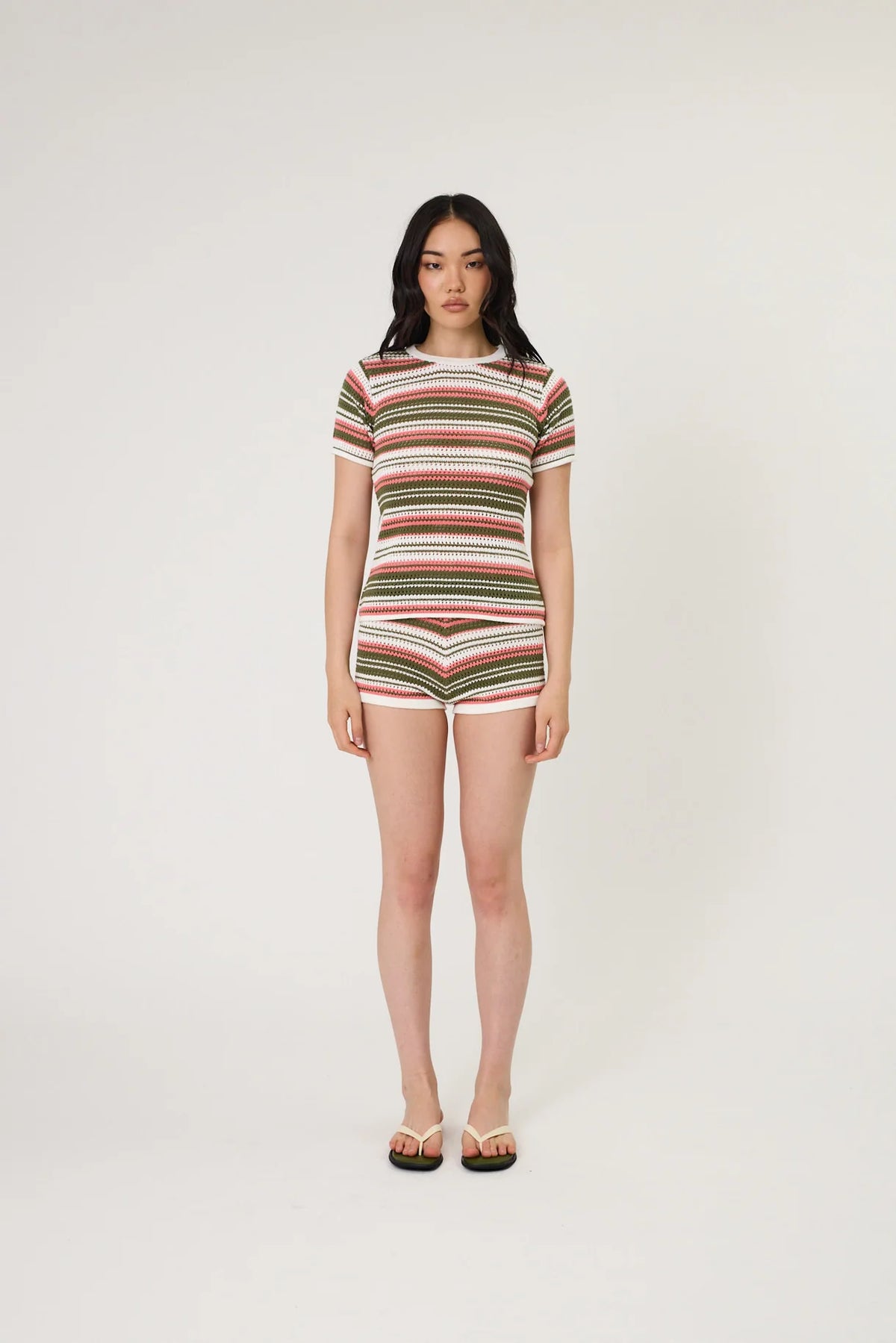 RIO SHORTS - SEAWEED STRIPE