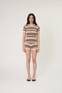 RIO SHORTS - SEAWEED STRIPE