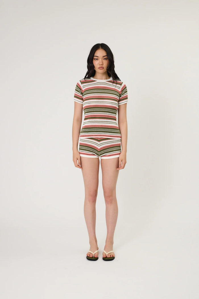 RIO TEE - SEAWEED STRIPE